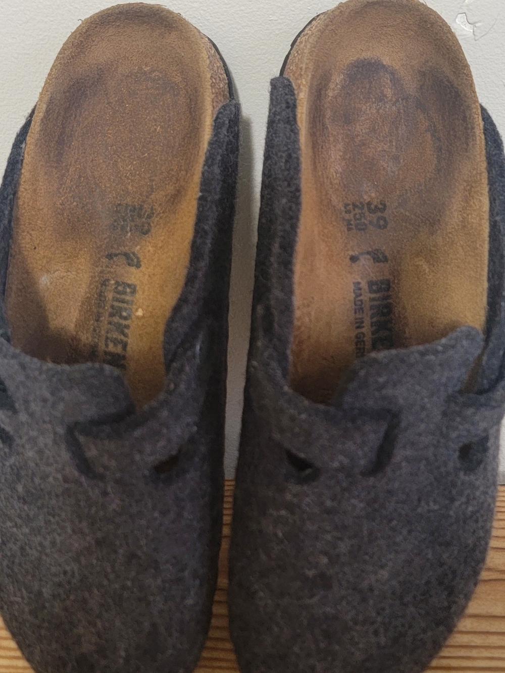 Birkenstock Boston Wool Felt Clogs Gray EU 39 - Picture 3 of 8